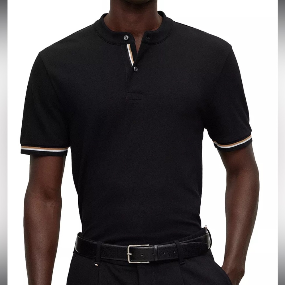 Hugo boss Pollini Slim Fit Henley Shirt in large size